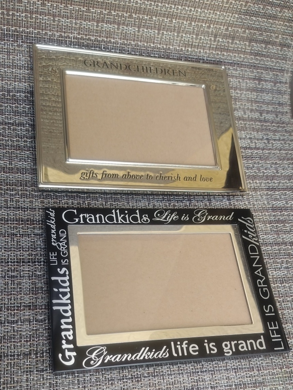 Life Is Grand, Lot Of Two Designer Picture Frames, Grandchildren